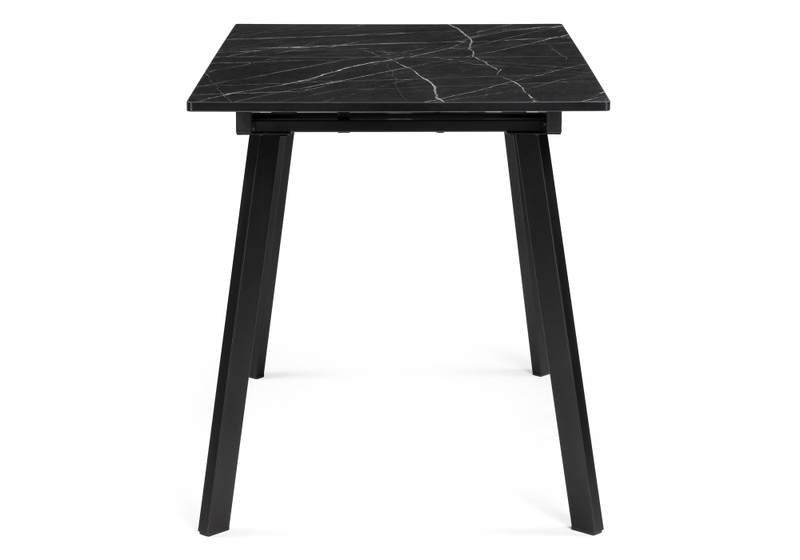 Стол деревянный, Агни 110(140)х68х76 файерстоун / черный матовый