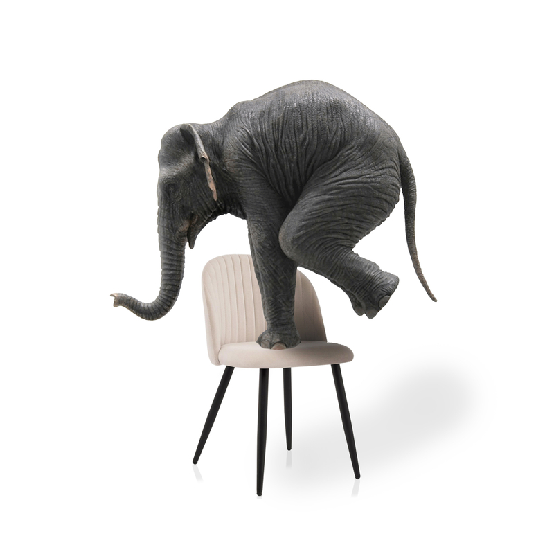 Стул на металлокаркасе, Gabi 1 beige / black