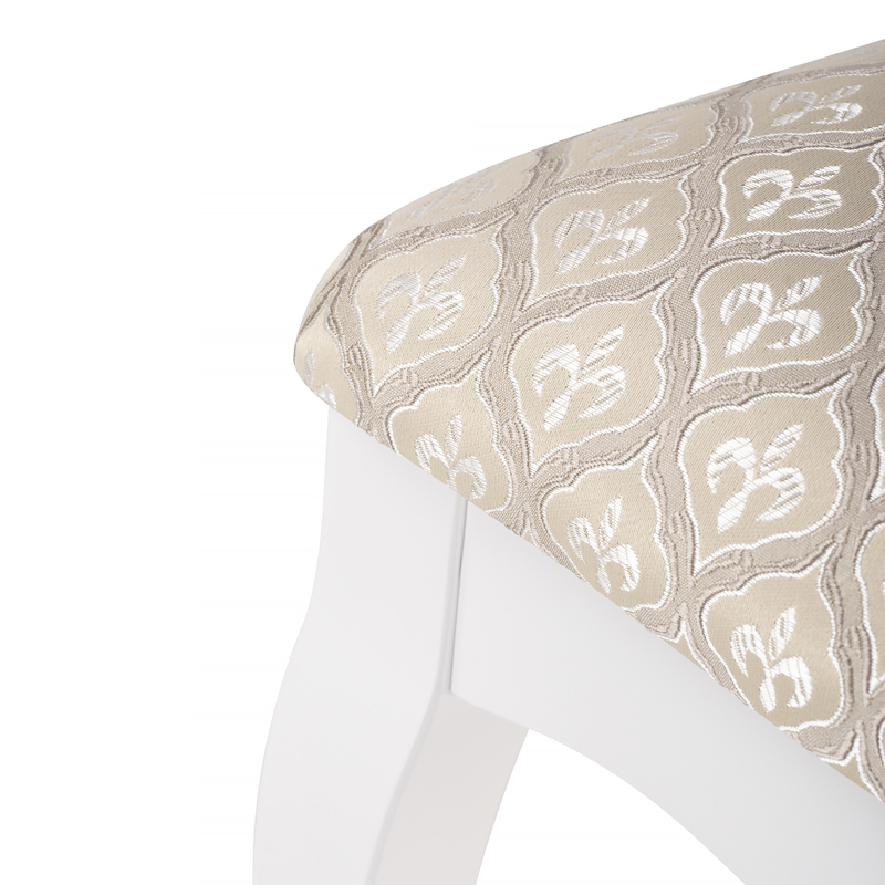 Стул деревянный, Фабиано белый / бежевый