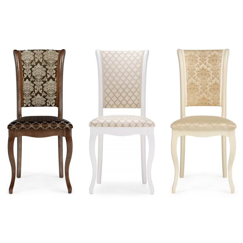 Стул деревянный, Фабиано белый / бежевый