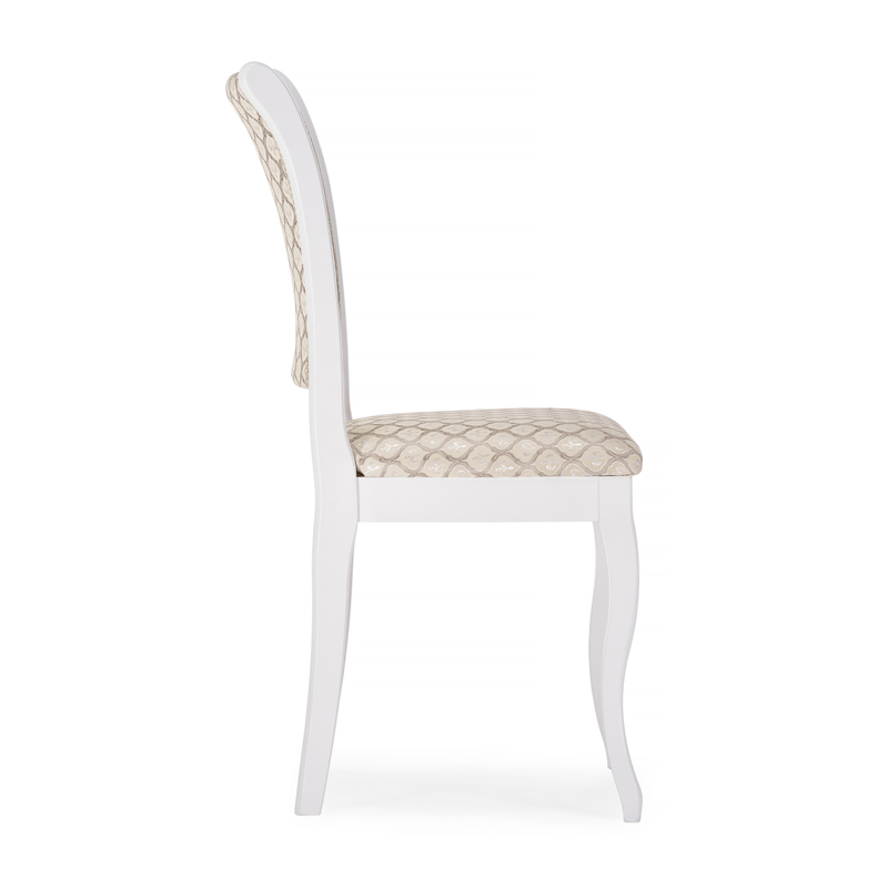 Стул деревянный, Фабиано белый / бежевый