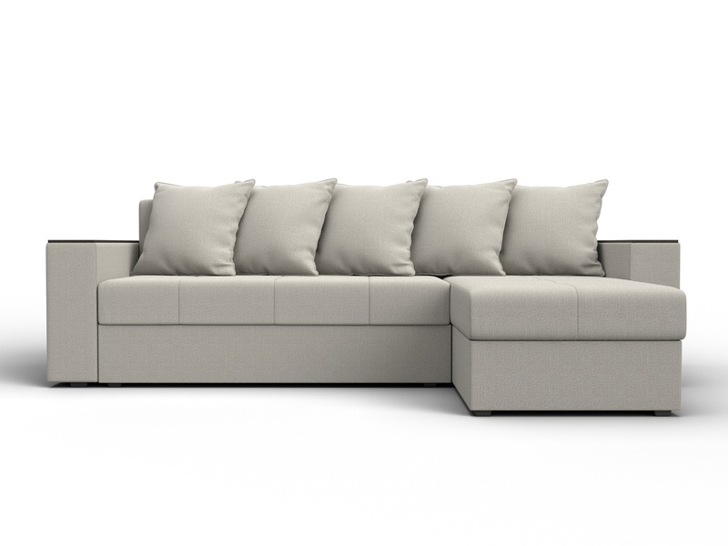 Диван угловой Дубай Лайт угол универсальный, Рогожка, Амур 02 бежевый