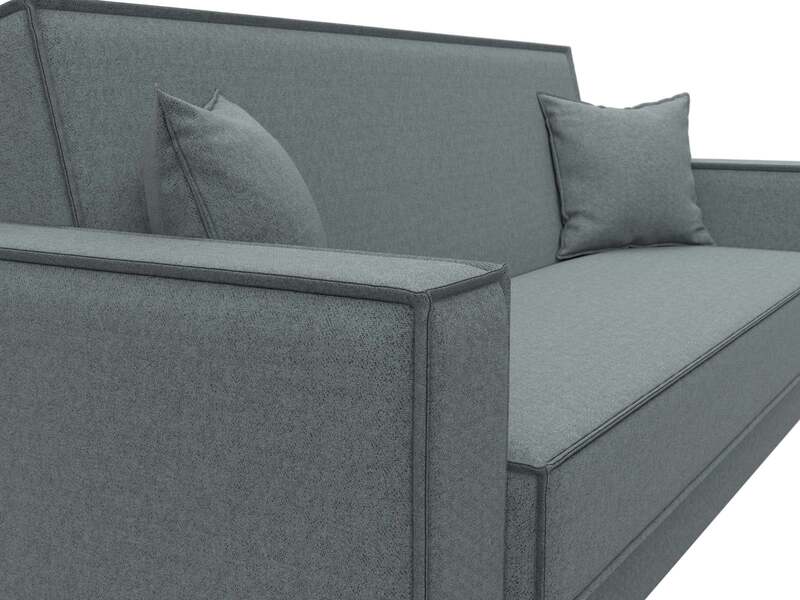 Диван-книжка Куба, Рогожка, Амур 07 серый