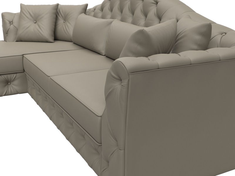 Диван угловой Артис левый угол, Экокожа, GRIFON 04 бежевый