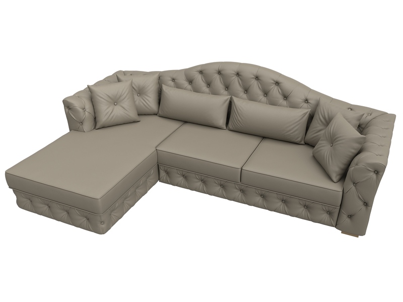 Диван угловой Артис левый угол, Экокожа, GRIFON 04 бежевый