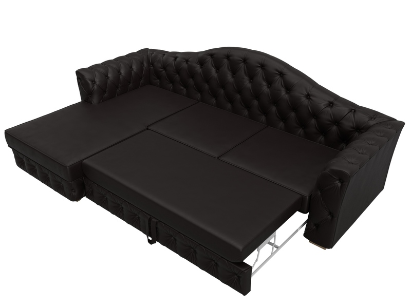 Диван угловой Артис левый угол, Экокожа, GRIFON 12 коричневый