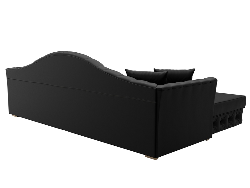 Диван угловой Артис левый угол, Экокожа, GRIFON 18 черный