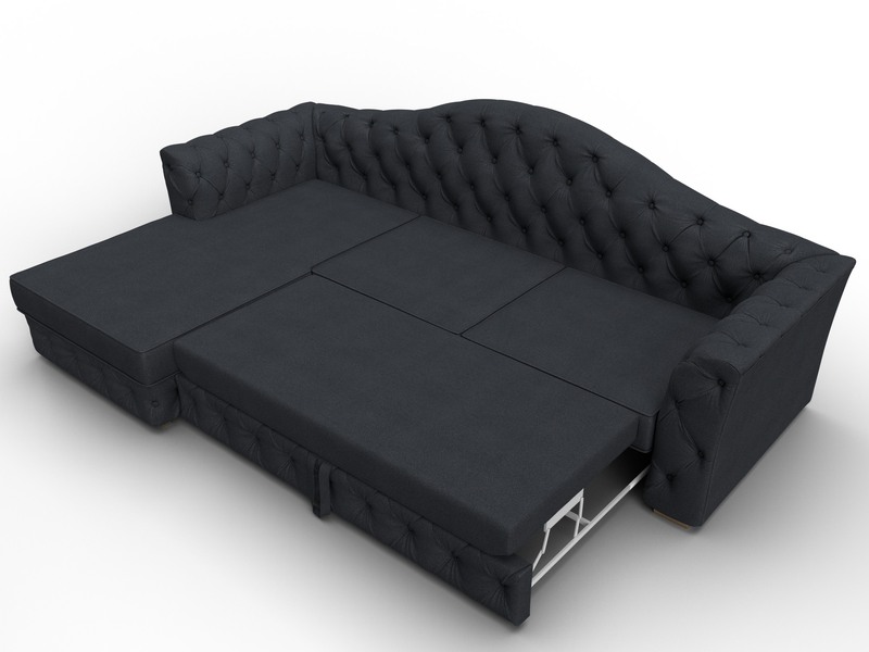 Диван угловой Артис левый угол, Замша, JOLY 16 темно-серый