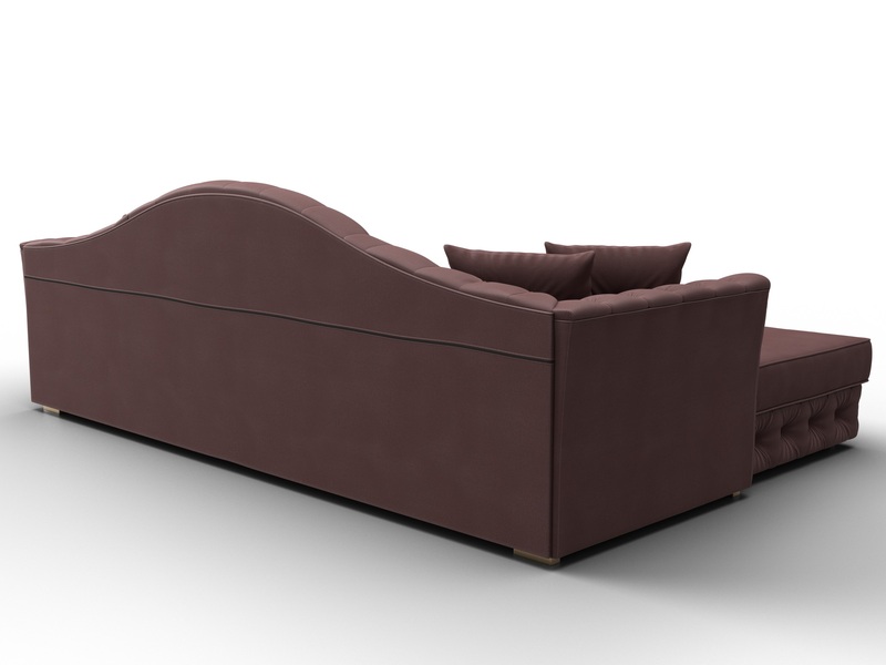 Диван угловой Артис левый угол, Замша, JOLY 09 бордовый