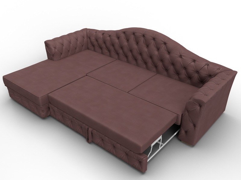 Диван угловой Артис левый угол, Замша, JOLY 09 бордовый