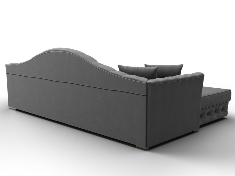 Диван угловой Артис левый угол, Замша, JOLY 13 серый