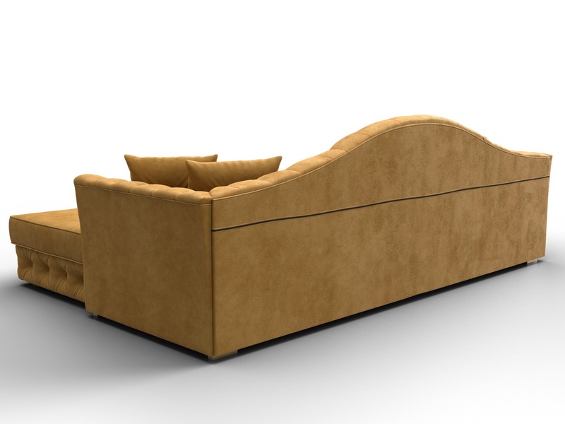 Диван угловой Артис правый угол, Велюр, BRUT 10 желтый