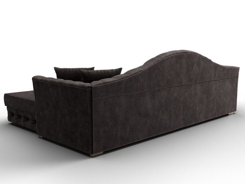 Диван угловой Артис правый угол, Велюр, BRUT 17 коричневый