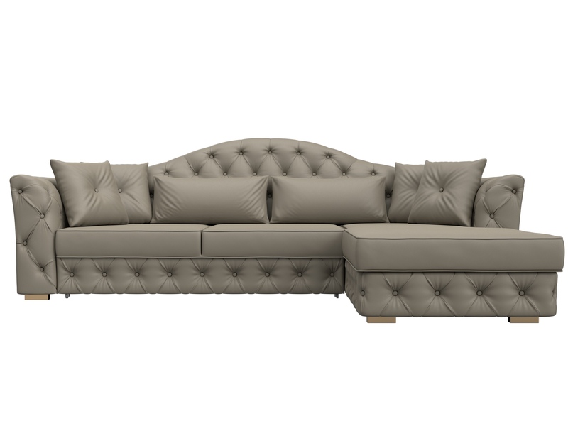 Диван угловой Артис правый угол, Экокожа, GRIFON 04 бежевый