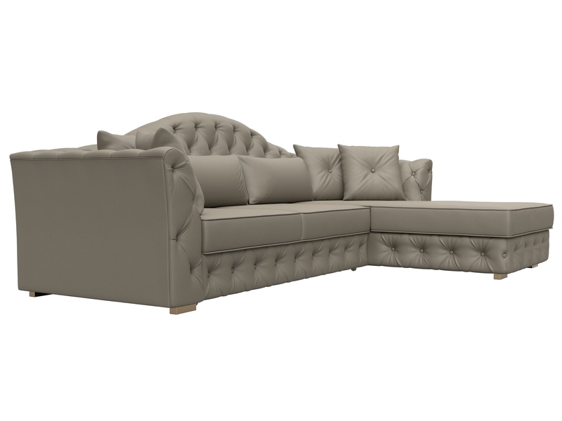 Диван угловой Артис правый угол, Экокожа, GRIFON 04 бежевый