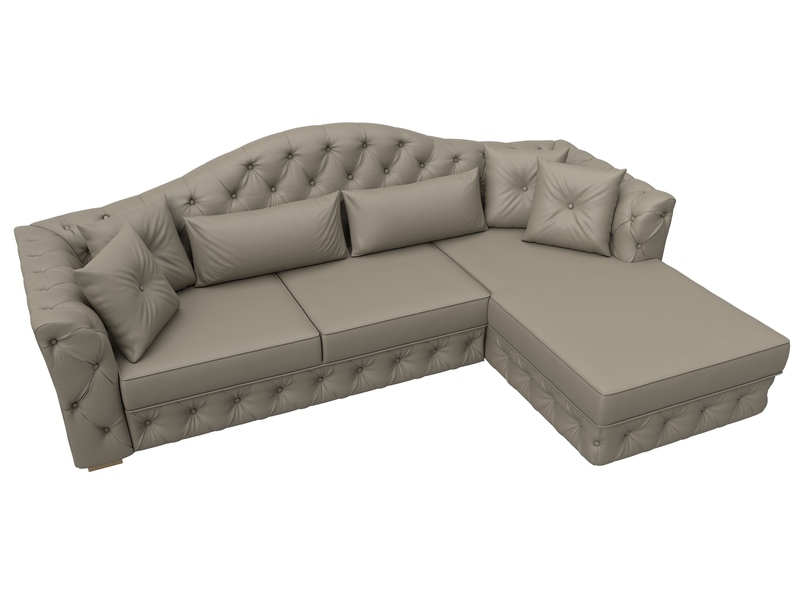 Диван угловой Артис правый угол, Экокожа, GRIFON 04 бежевый