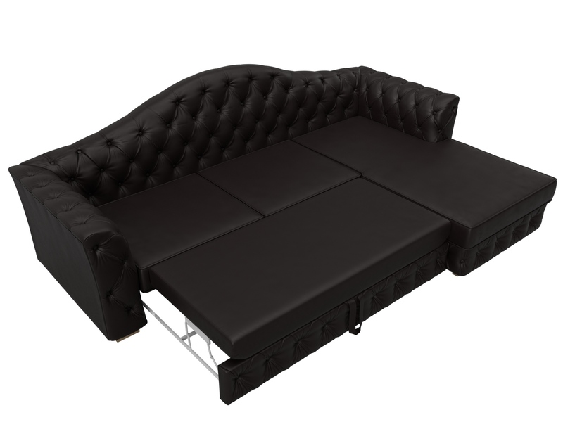 Диван угловой Артис правый угол, Экокожа, GRIFON 12 коричневый