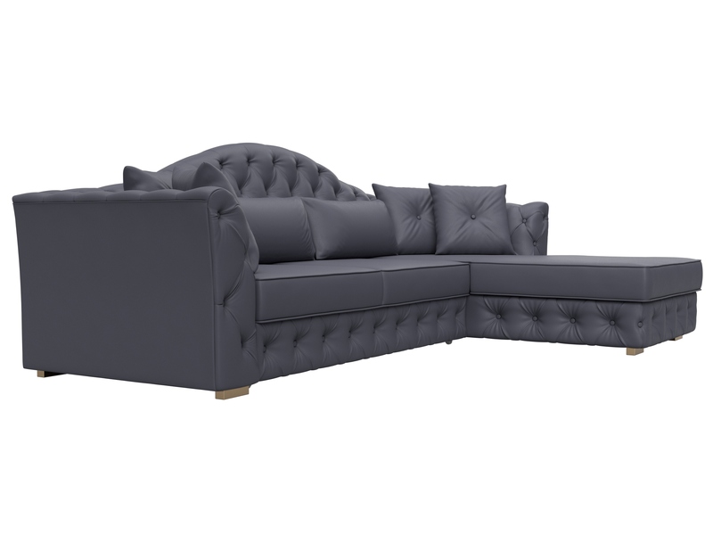 Диван угловой Артис правый угол, Экокожа, GRIFON 15 серый