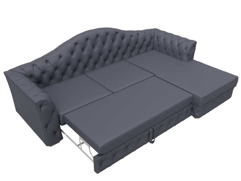 Диван угловой Артис правый угол, Экокожа, GRIFON 15 серый