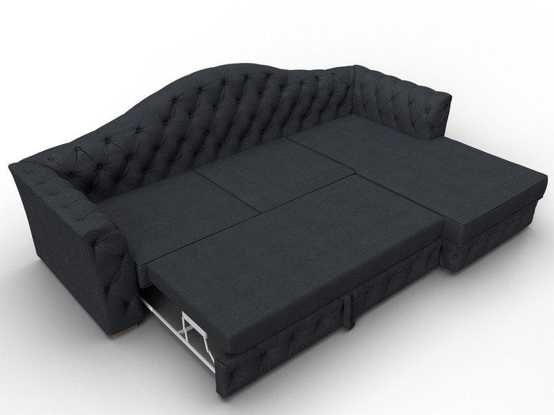 Диван угловой Артис правый угол, Замша, JOLY 16 темно-серый