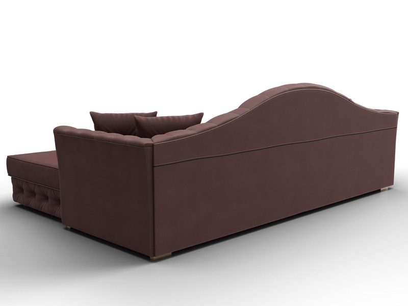Диван угловой Артис правый угол, Замша, JOLY 09 бордовый