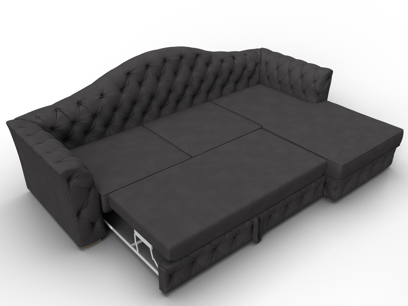 Диван угловой Артис правый угол, Замша, JOLY 08 коричневый