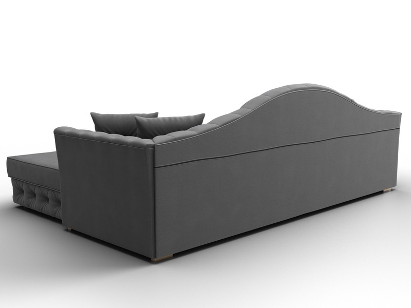 Диван угловой Артис правый угол, Замша, JOLY 13 серый