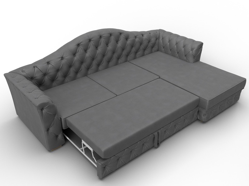 Диван угловой Артис правый угол, Замша, JOLY 13 серый