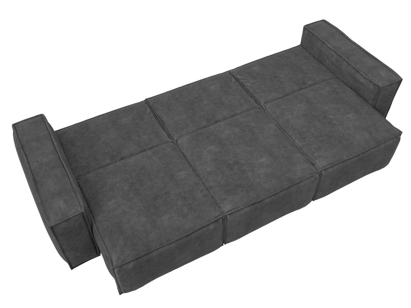 Диван прямой Лига-081 НПБ Лонг, Велюр, BRUT 16 темно-серый
