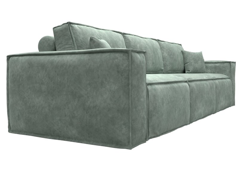 Диван прямой Лига-081 НПБ Лонг, Велюр, BRUT 08 зеленый