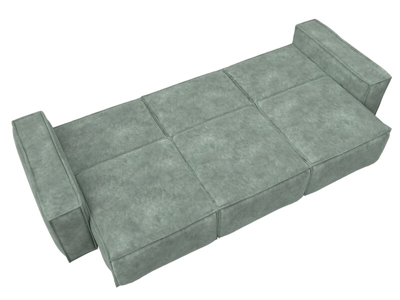 Диван прямой Лига-081 НПБ Лонг, Велюр, BRUT 08 зеленый