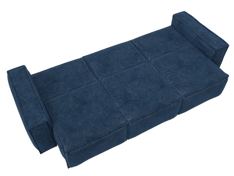 Диван прямой Лига-081 НПБ Лонг, Велюр, BRUT 11 синий