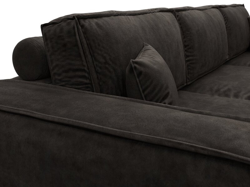 Диван прямой Лига-081 НПБ Лонг, Велюр, BRUT 17 коричневый