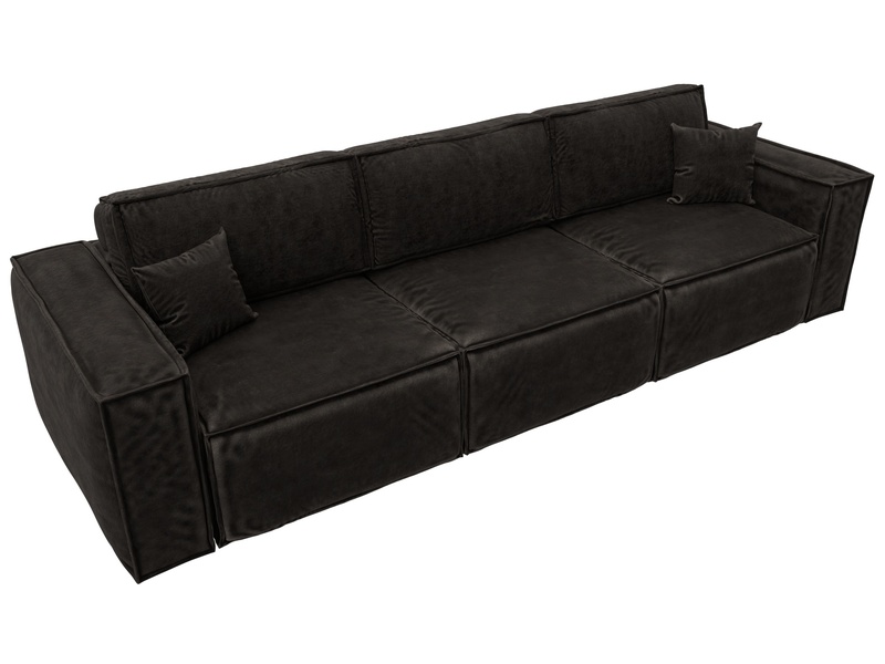 Диван прямой Лига-081 НПБ Лонг, Велюр, BRUT 17 коричневый