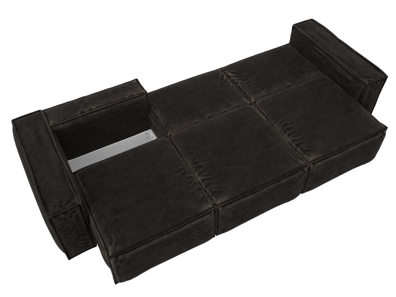 Диван прямой Лига-081 НПБ Лонг, Велюр, BRUT 17 коричневый