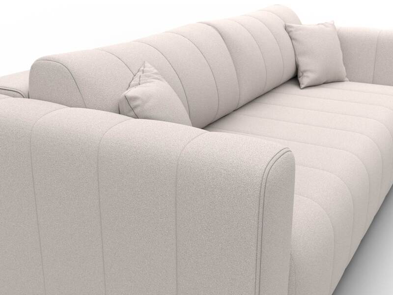 Диван прямой Лига-062 НПБ, Замша, JOLY 05 бежевый