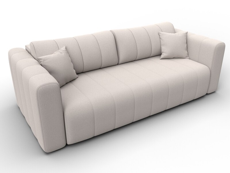 Диван прямой Лига-062 НПБ, Замша, JOLY 05 бежевый