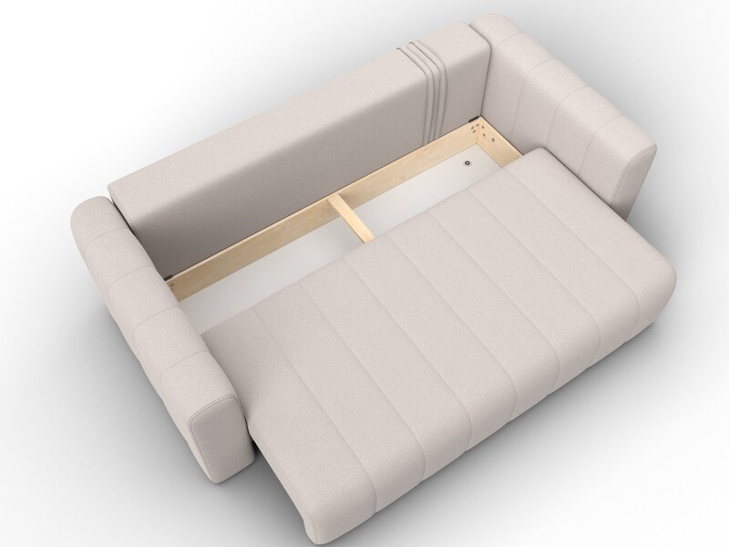 Диван прямой Лига-062 НПБ, Замша, JOLY 05 бежевый