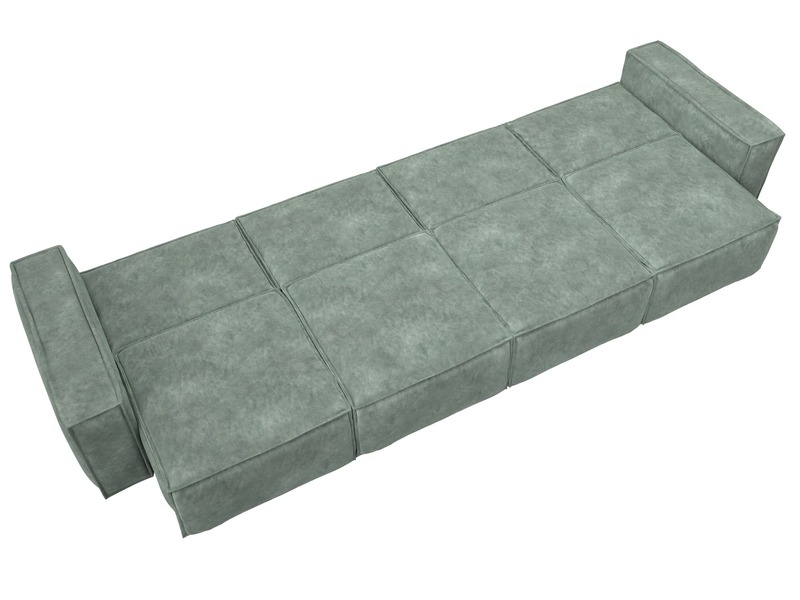 Диван прямой Лига-081 НПБ МегаЛонг, Велюр, BRUT 08 зеленый