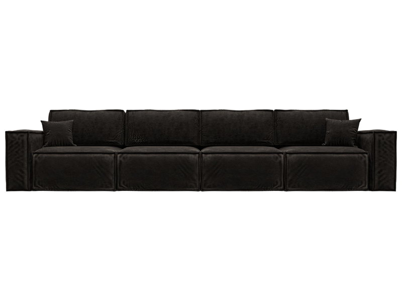 Диван прямой Лига-081 НПБ МегаЛонг, Велюр, BRUT 17 коричневый