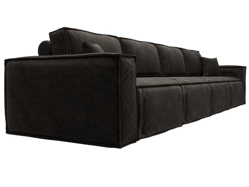 Диван прямой Лига-081 НПБ МегаЛонг, Велюр, BRUT 17 коричневый