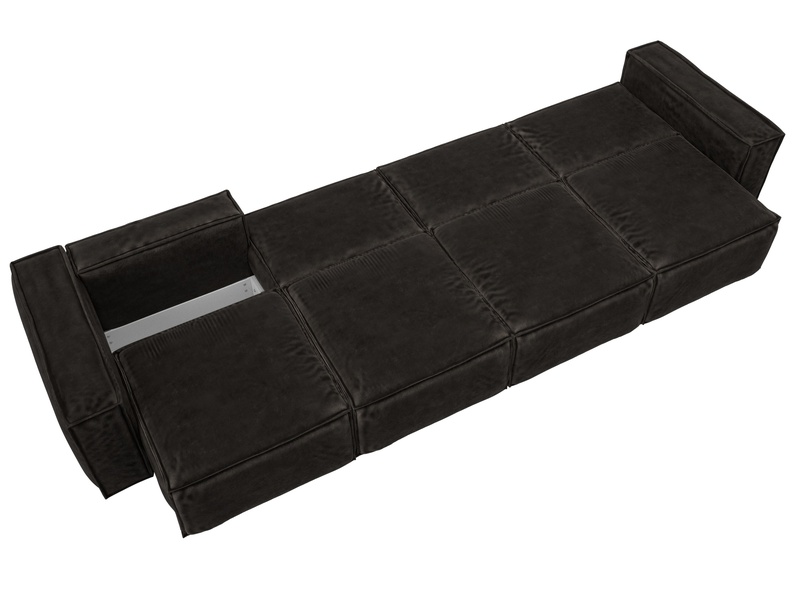 Диван прямой Лига-081 НПБ МегаЛонг, Велюр, BRUT 17 коричневый