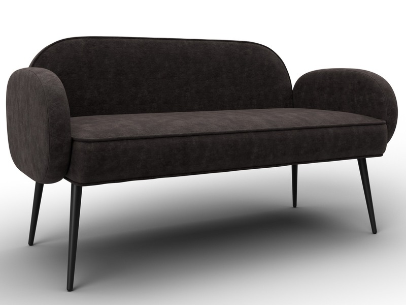 Диван прямой Лига-086, Велюр, BRUT 17 коричневый