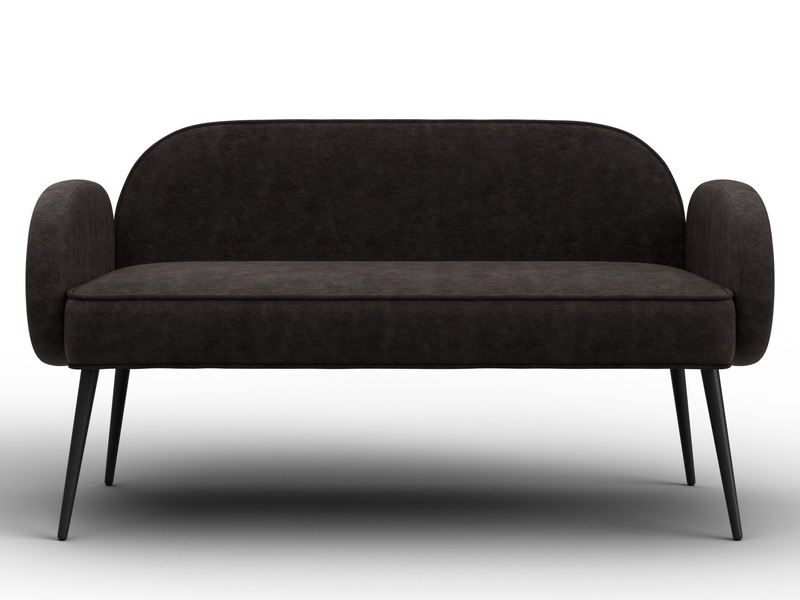 Диван прямой Лига-086, Велюр, BRUT 17 коричневый