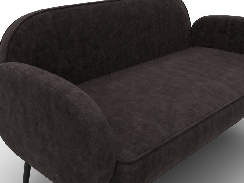 Диван прямой Лига-086, Велюр, BRUT 17 коричневый