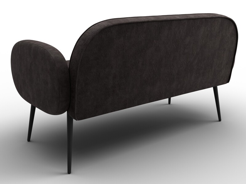 Диван прямой Лига-086, Велюр, BRUT 17 коричневый