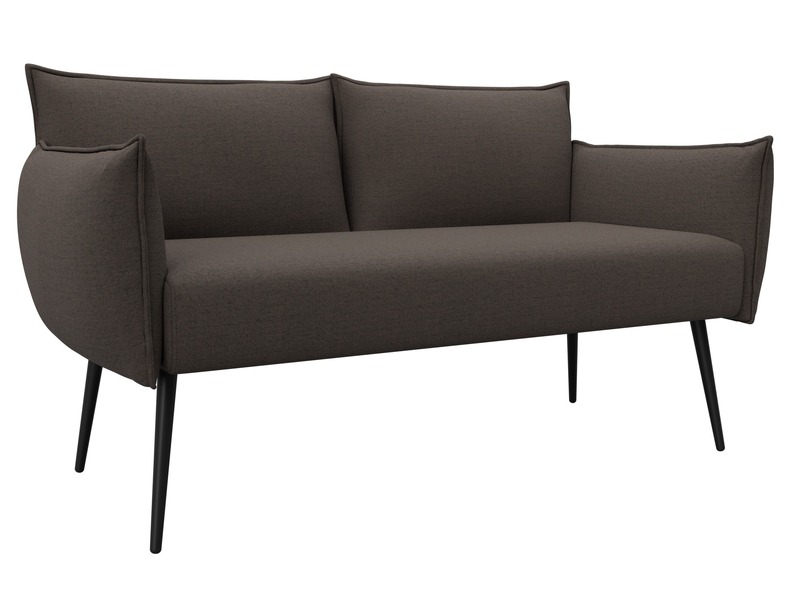 Диван прямой Лига-083, Рогожка, Амур 05 коричневый