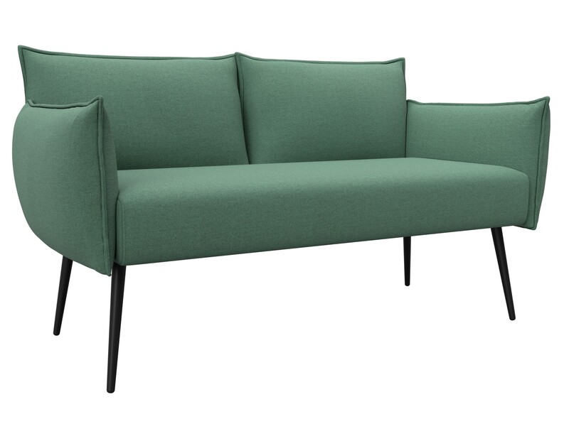 Диван прямой Лига-083, Рогожка, Амур 11 зеленый