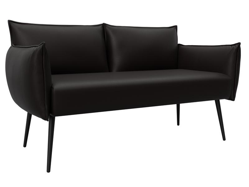 Диван прямой Лига-083, Экокожа, GRIFON 12 коричневый