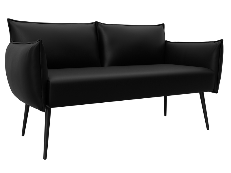 Диван прямой Лига-083, Экокожа, GRIFON 18 черный